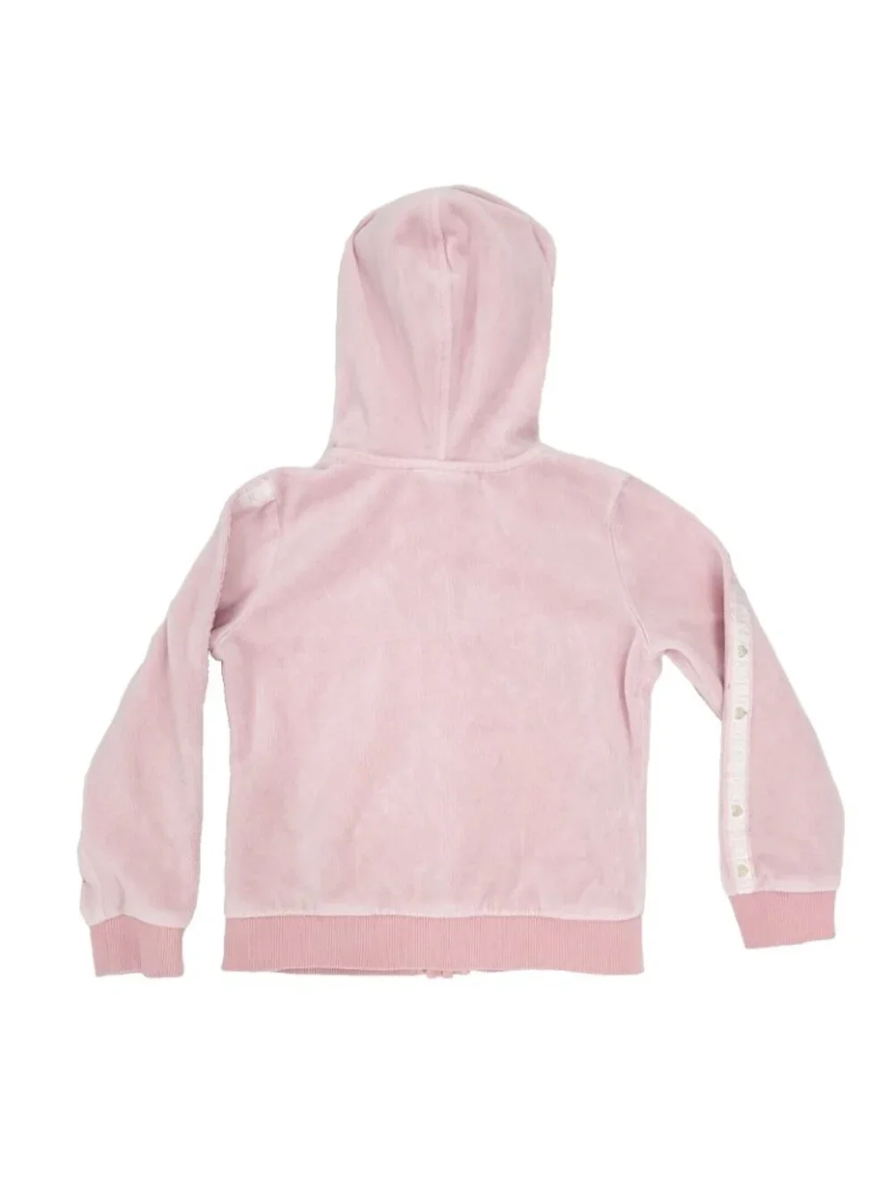 Juicy Couture Hoodie Sweatshirt Girls 4T Pink Velour Track Jacket Full Zip-up